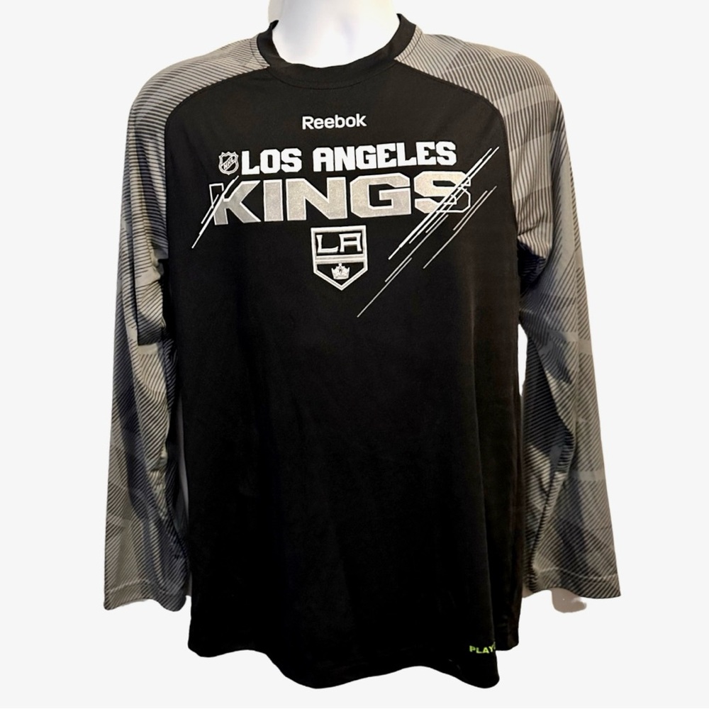 Reebok Los Angeles Kings Black and Gray Men's Shirt
